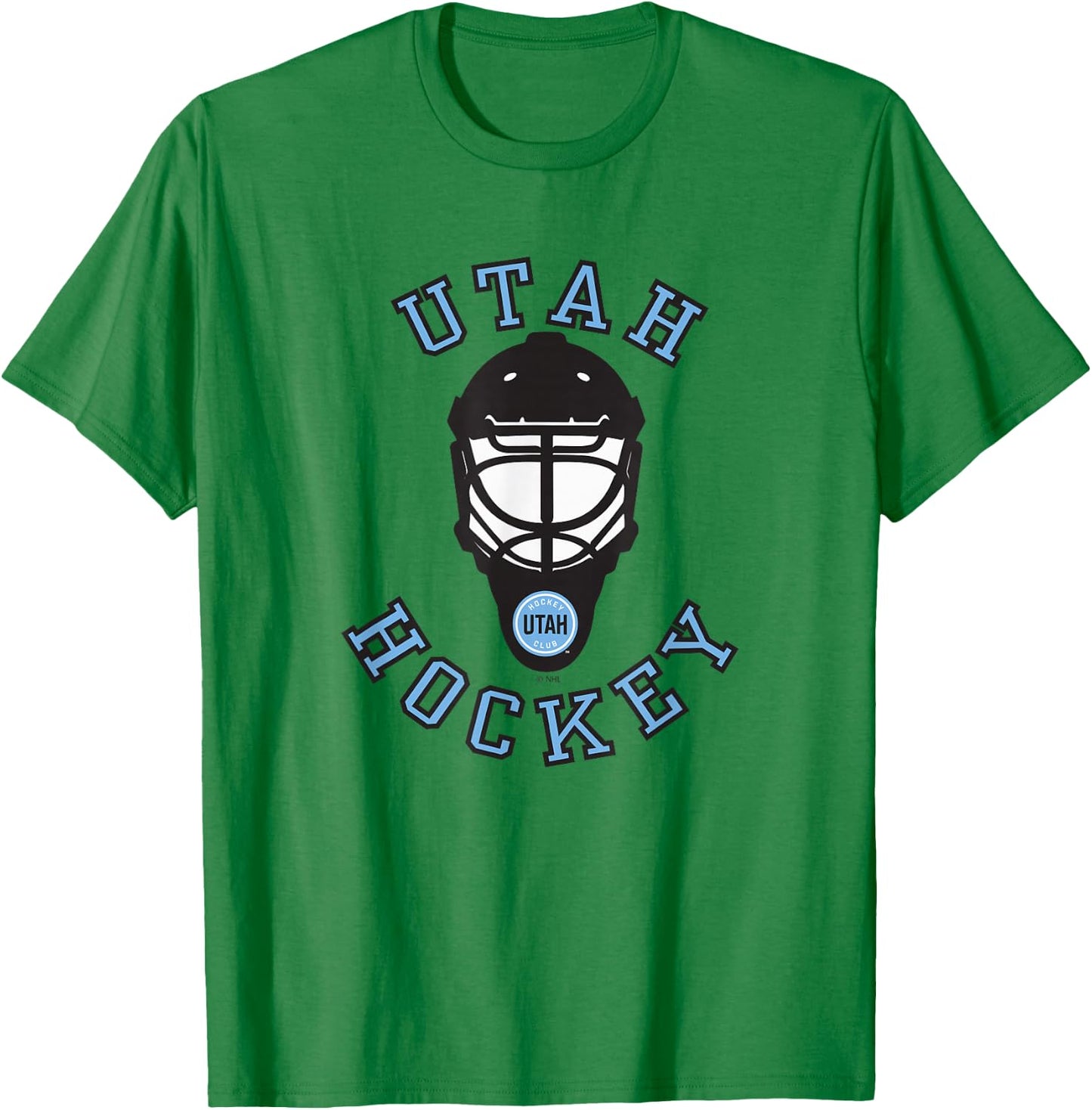 Utah Hockey Club Hockey Mask Gray Officially Licensed T-Shirt - T-Shirt | Irish Green