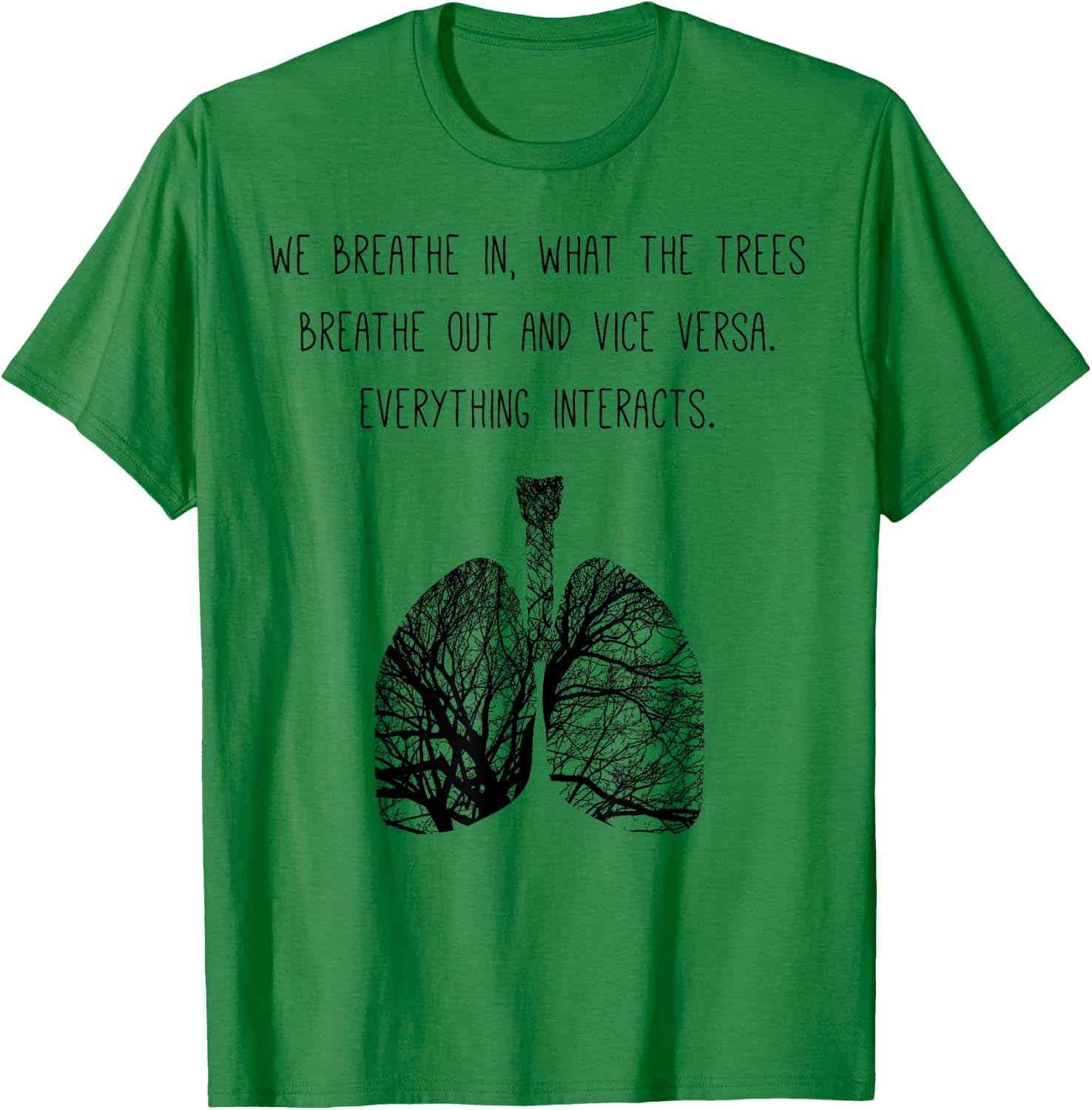 Lung Tree Air Breathe Breathing Photosynthesis Tree T-Shirt - T-Shirt | Irish Green