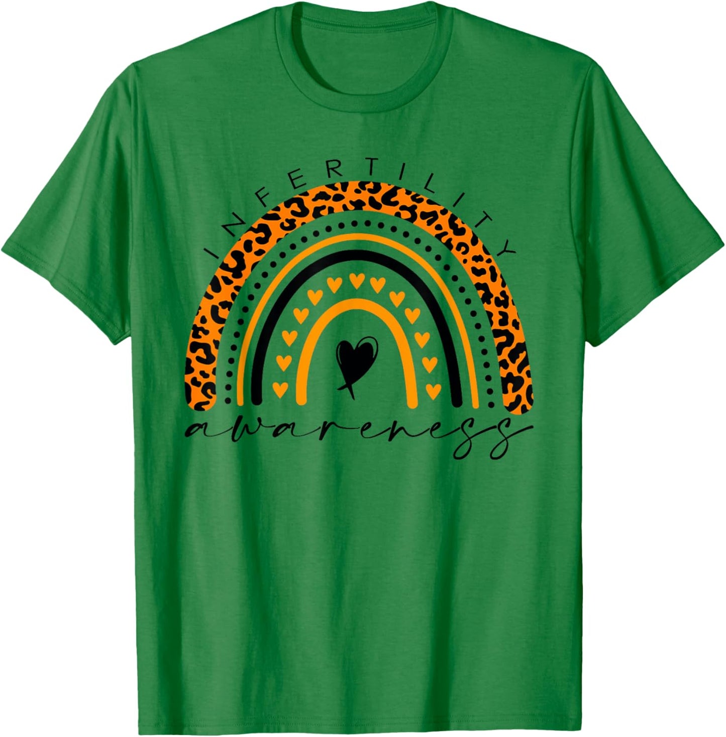 In April We Wear Orange Infertility Awareness Week T-Shirt - T-Shirt | Irish Green