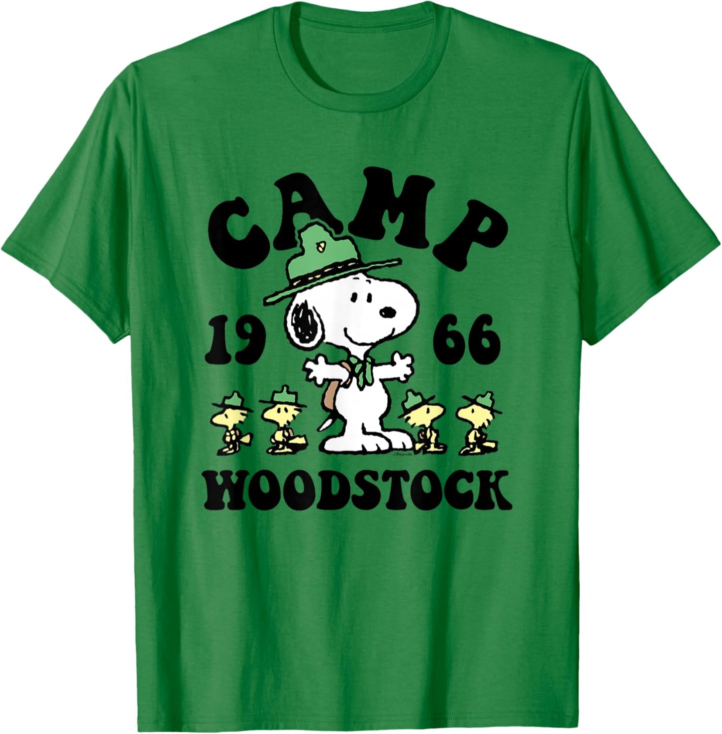 Peanuts - Camp Woodstock T-Shirt - T-Shirt | Irish Green