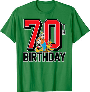 Mickey Mouse - Goofy Pluto 70th Birthday T-Shirt - T-Shirt | Irish Green