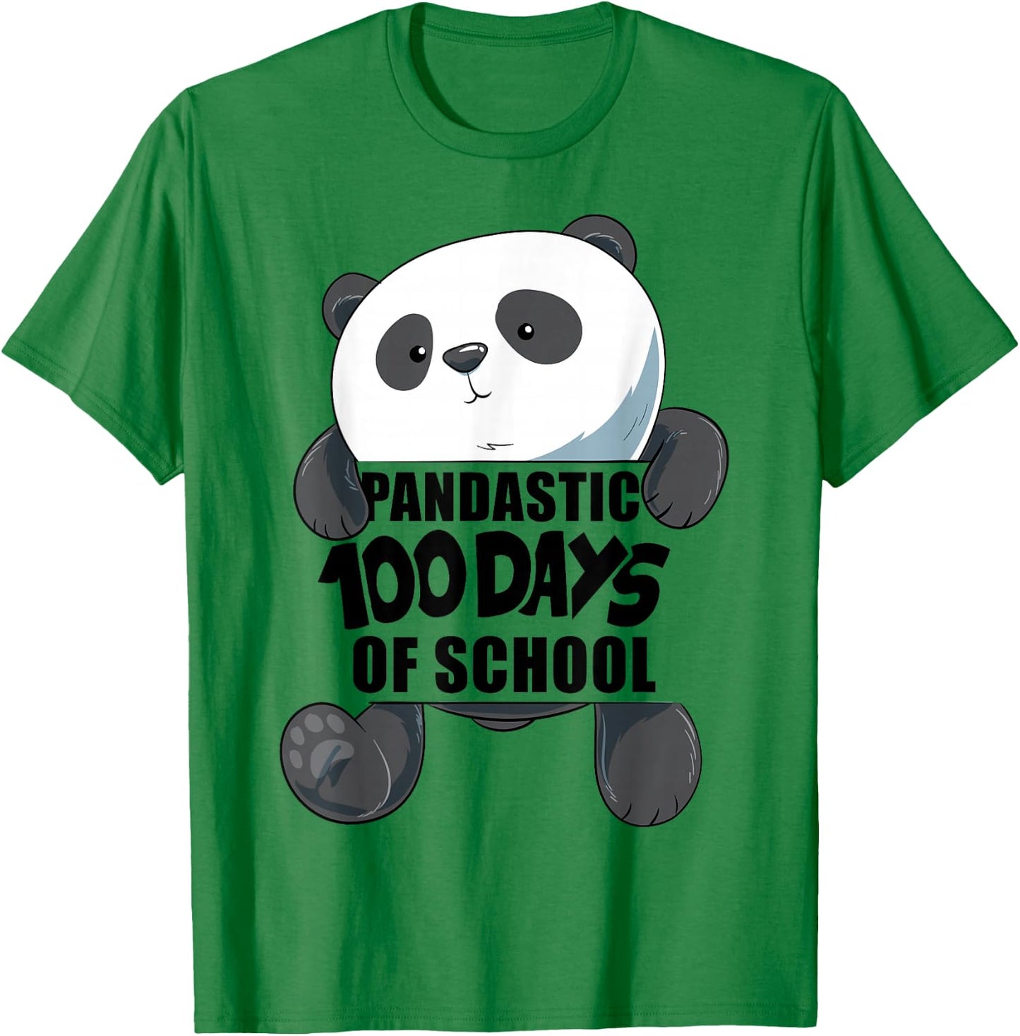 Cute panda 100 days at school T-Shirt - T-Shirt | Irish Green