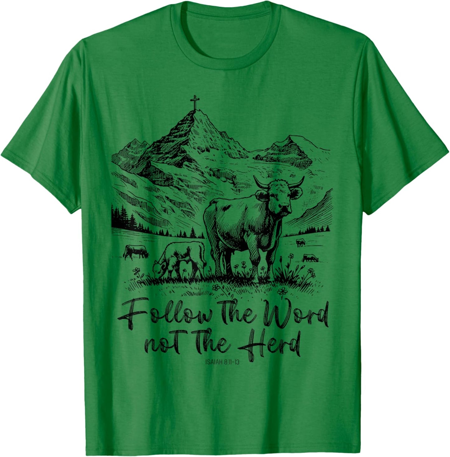 Follow The Word Not The Herd T-Shirt - T-Shirt | Irish Green