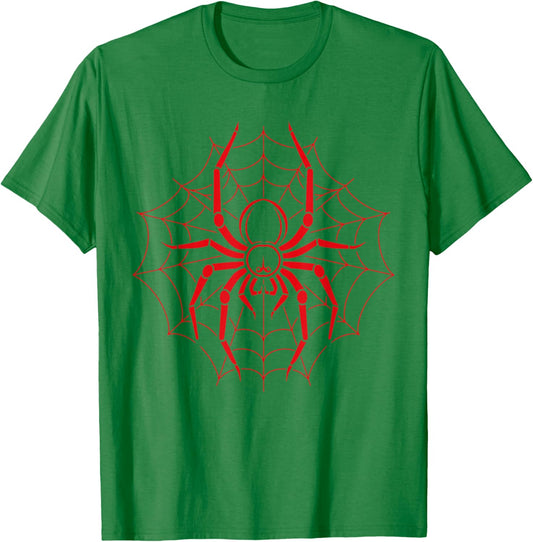 Big halloween Spiders insect minimalist simple Spider T-Shirt - T-Shirt | Irish Green