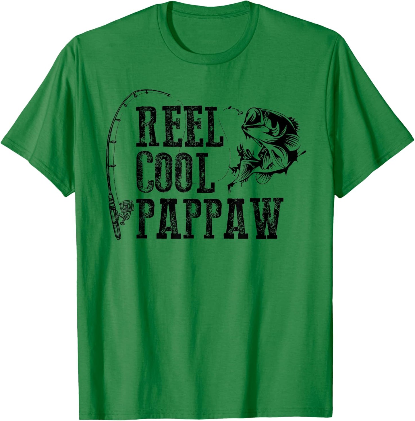 Pappaw Fishing: Reel Cool Pappaw Funny Gift T-Shirt - T-Shirt | Irish Green