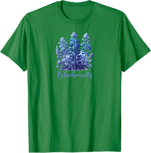 Bluebonnet Flowers T-Shirt - T-Shirt | Irish Green
