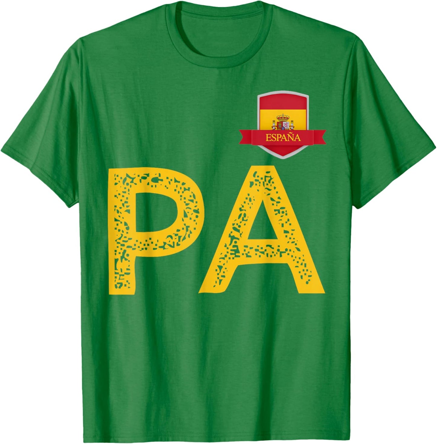 Spain España Human-Flag Letter P and A Spain España T-Shirt - T-Shirt | Irish Green