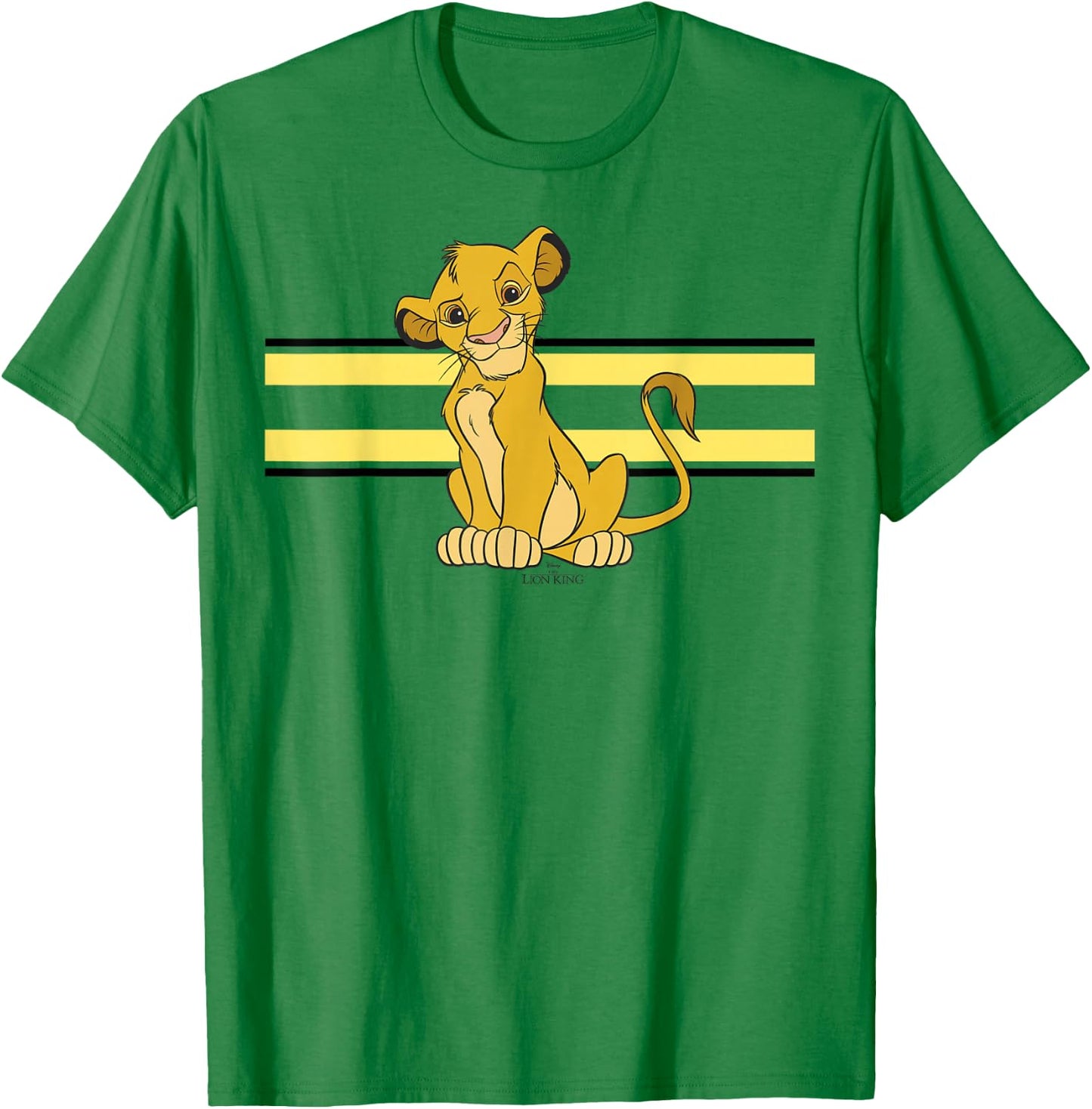 Disney The Lion King Simba Stripe Portrait T-Shirt - T-Shirt | Irish Green