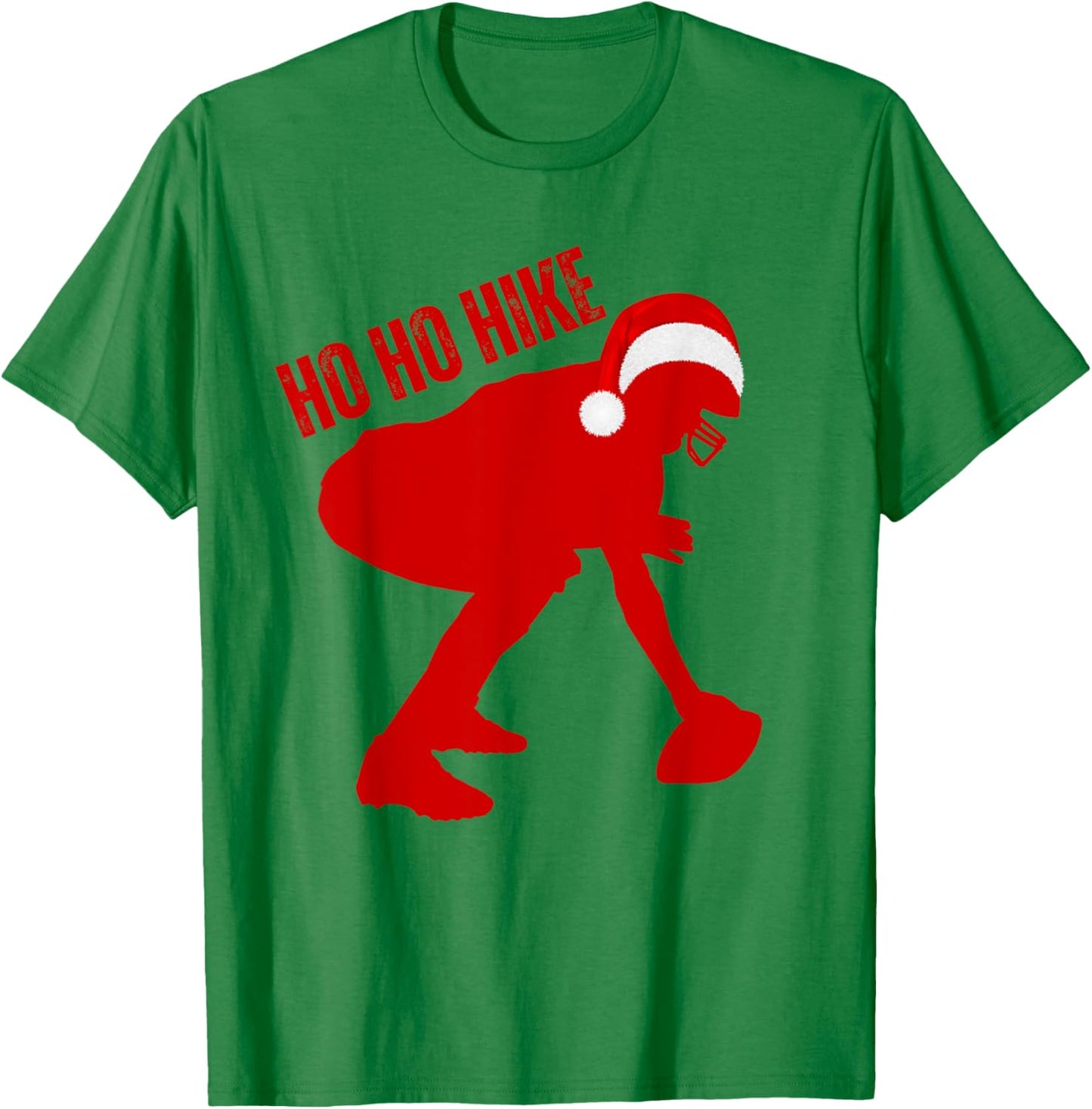 Christmas Football Center HO-HO-HIKE T-Shirt - T-Shirt | Irish Green