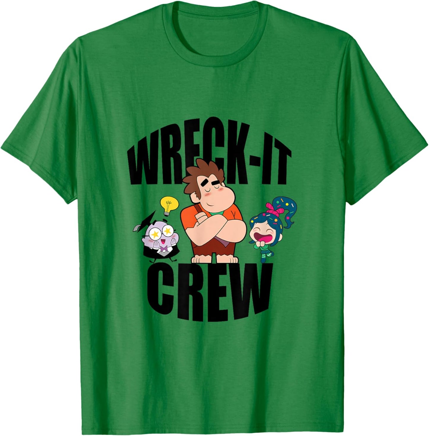 Disney Wreck-It Ralph Wreck-It Crew Chibi Group Shot T-Shirt - T-Shirt | Irish Green