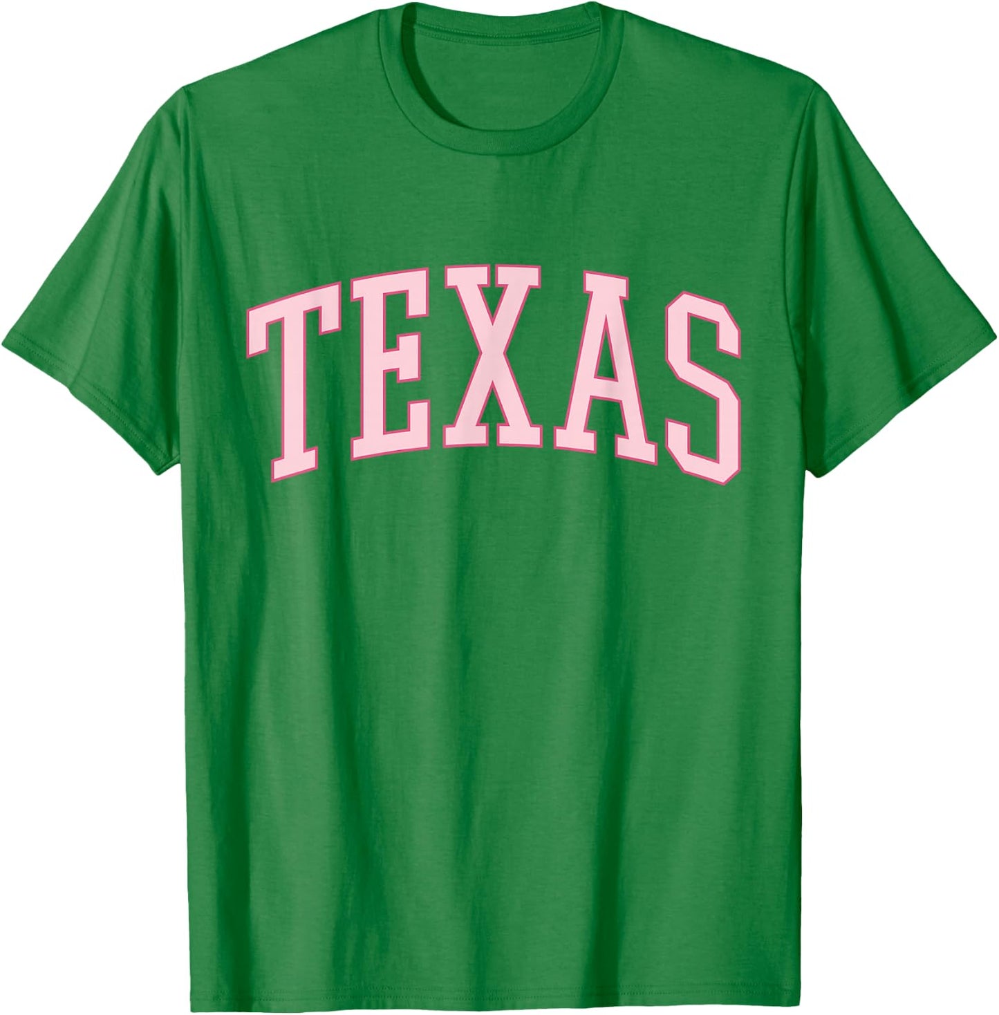 Preppy Varsity Pink Texas T-Shirt - T-Shirt | Irish Green