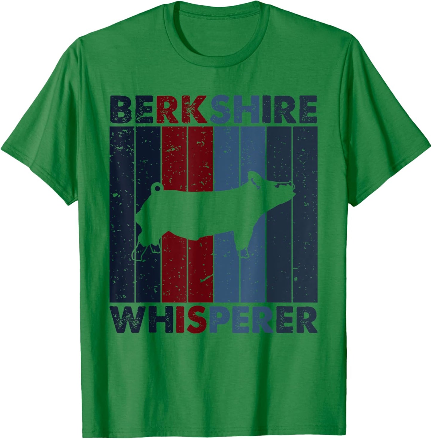 Pig Dad Mom Whisperer - Farmer Breeder Vintage Berkshire T-Shirt - T-Shirt | Irish Green