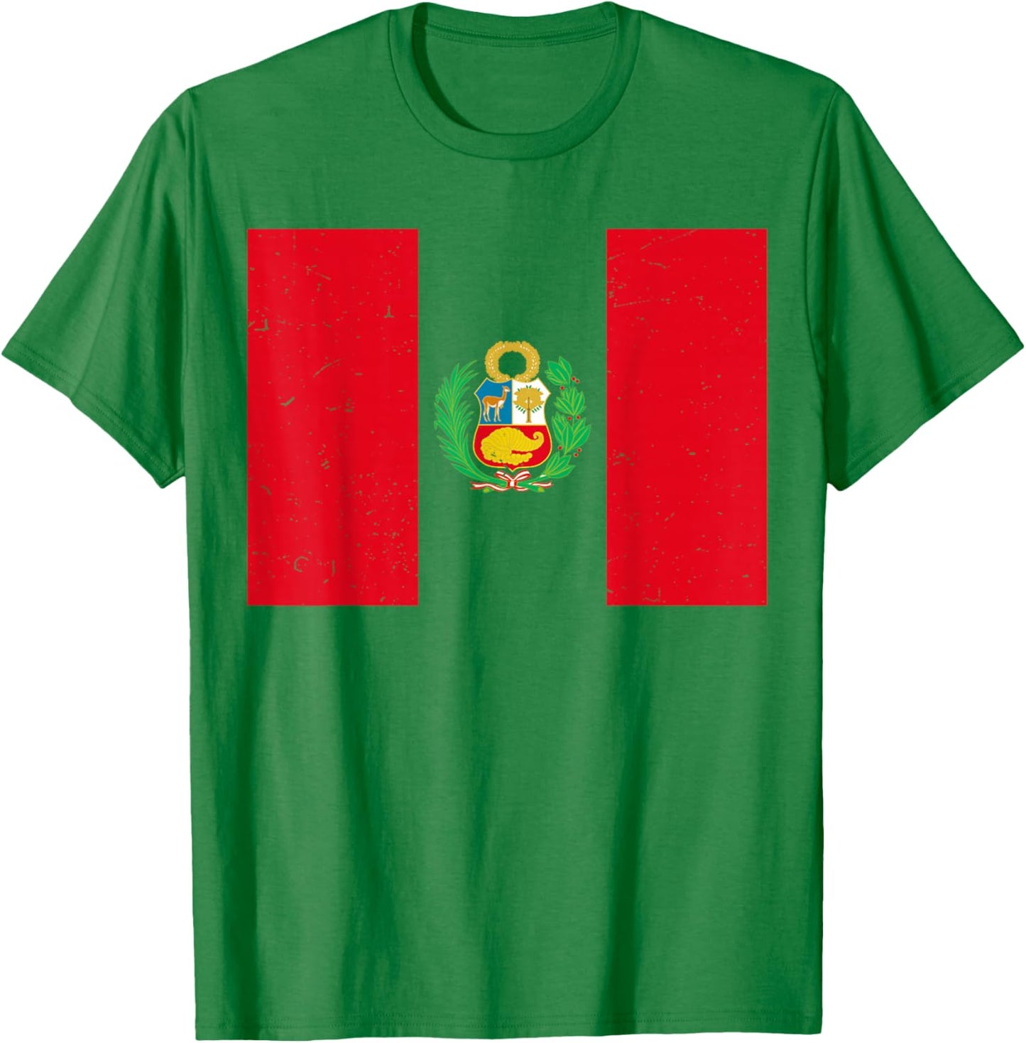 Peru Flag Shirt Men Women Kids Peruvian Hispanic Heritage T-Shirt - T-Shirt | Irish Green