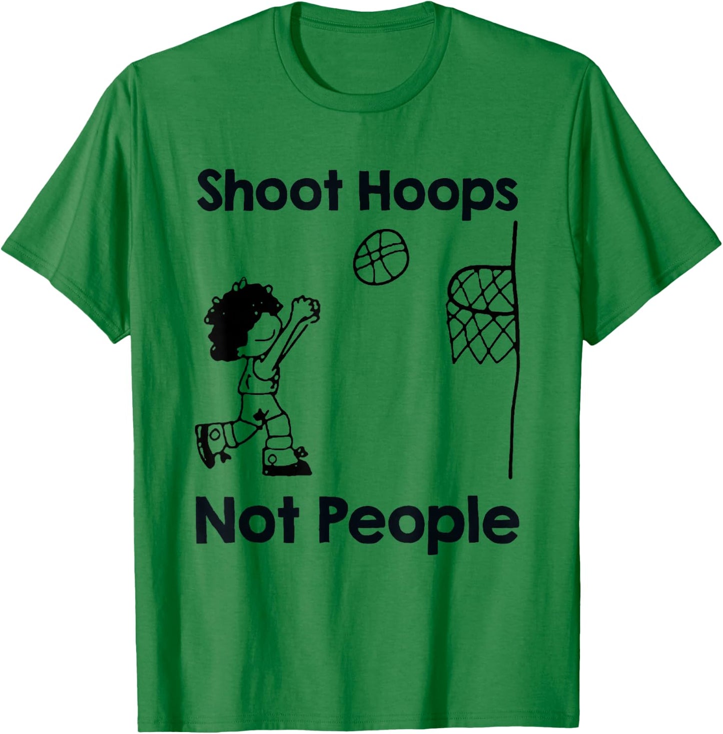 Shoot Hoops Not People Basketball Gift T-Shirt - T-Shirt | Irish Green