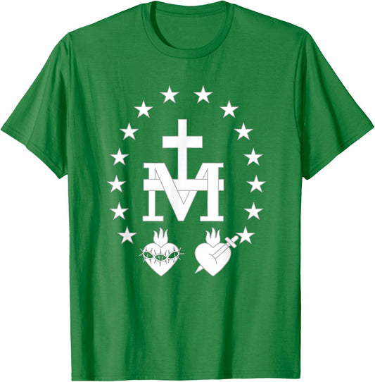 Miraculous medal catholic T-Shirt - T-Shirt | Irish Green