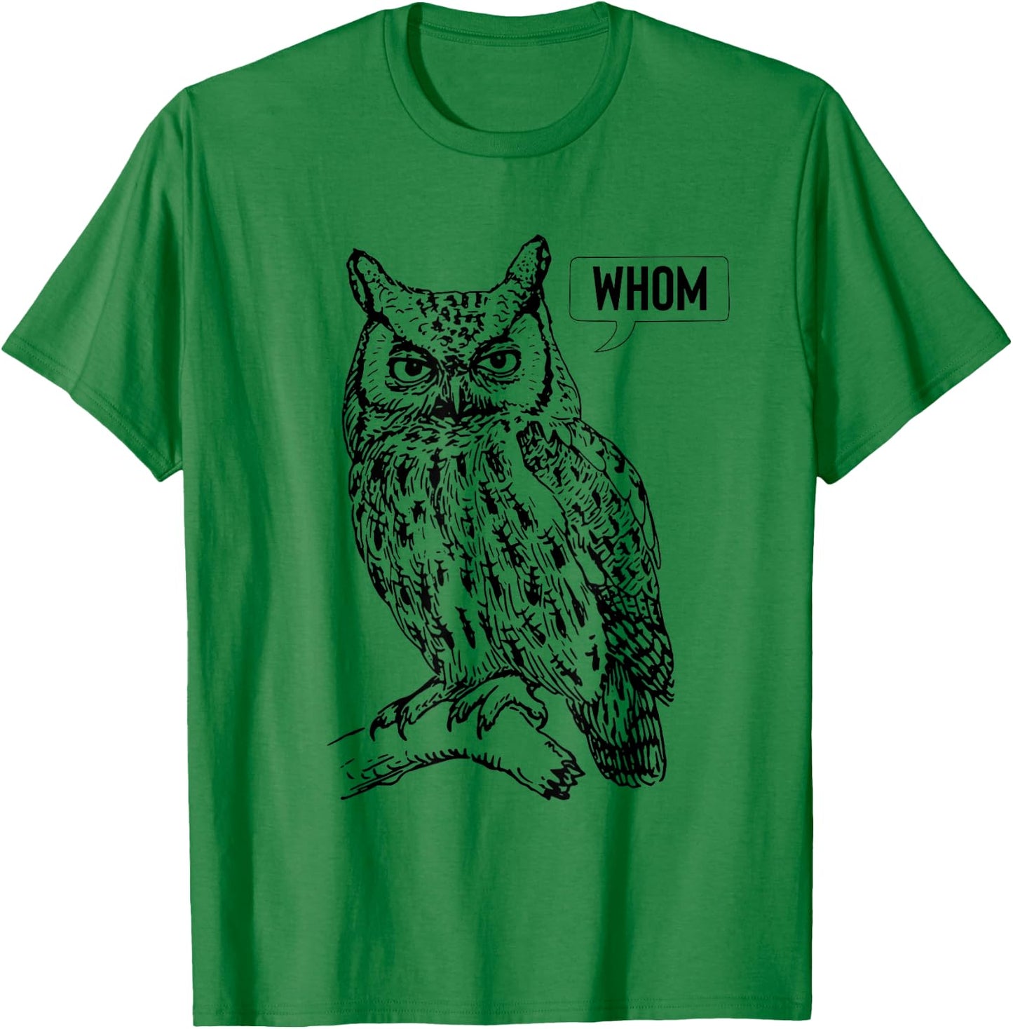 Owl Whom Funny T Shirt T-Shirt - T-Shirt | Irish Green