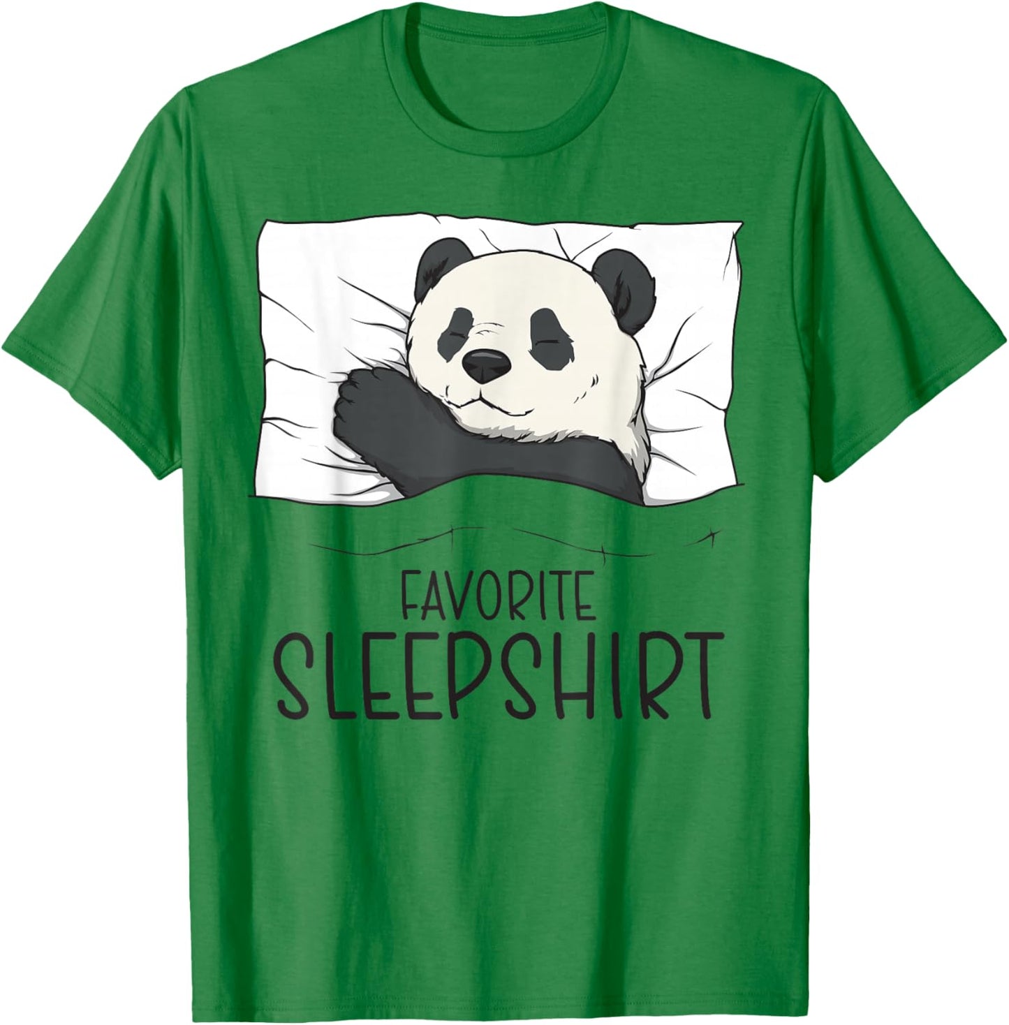 Favorite Sleepshirt With Napping Panda Pajama T-Shirt - T-Shirt | Irish Green