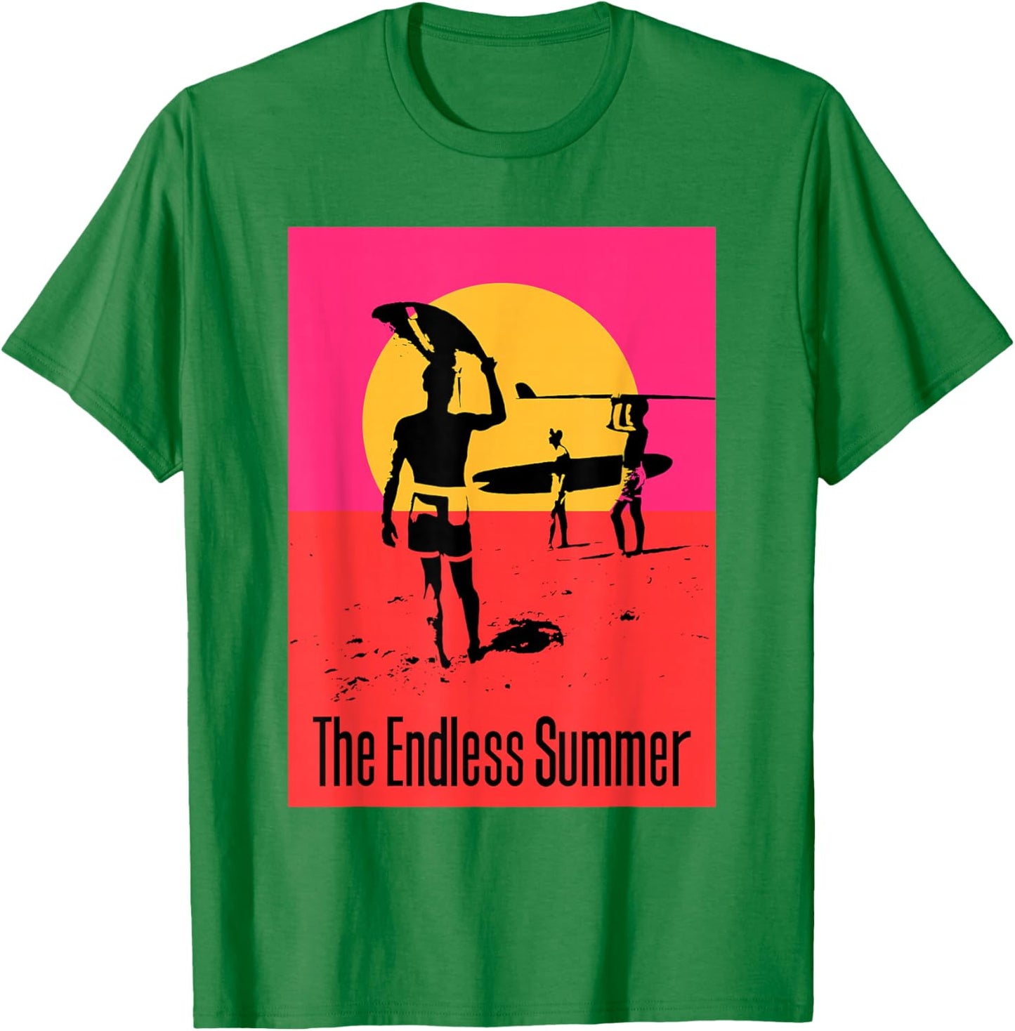 The Endless Summer Classic Surf Movie Poster T-Shirt - T-Shirt | Irish Green