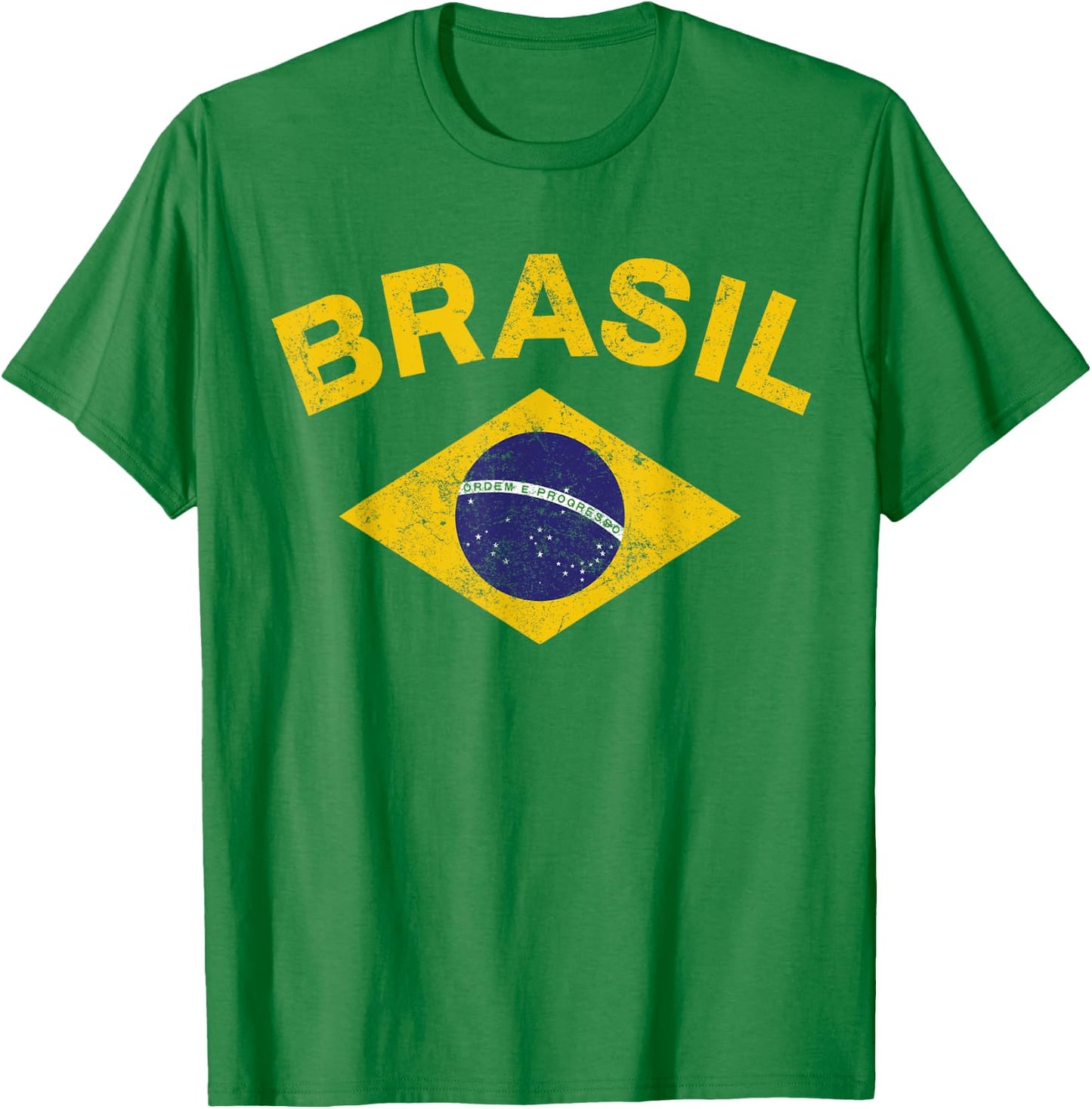 Brazil Flag Patriotic Brazilian Men Boys Girls Brazil T-Shirt - T-Shirt | Irish Green