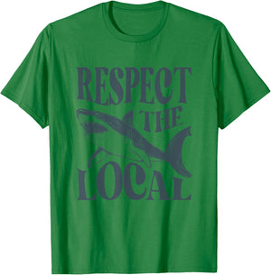 Respect The Locals Shark Beach Animals Women T-Shirt - T-Shirt | Irish Green