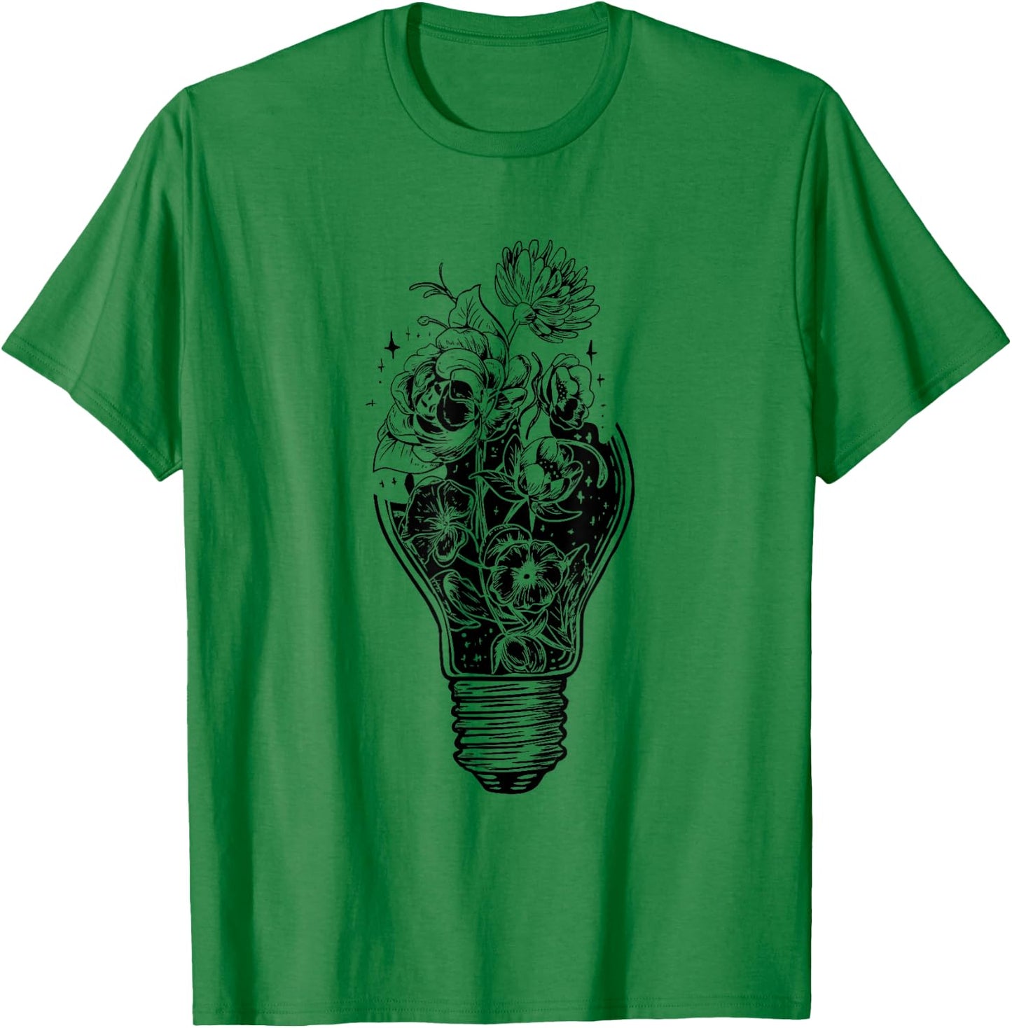 Flower Light Bulb of Power Tree Peace For Hippies T-Shirt - T-Shirt | Irish Green