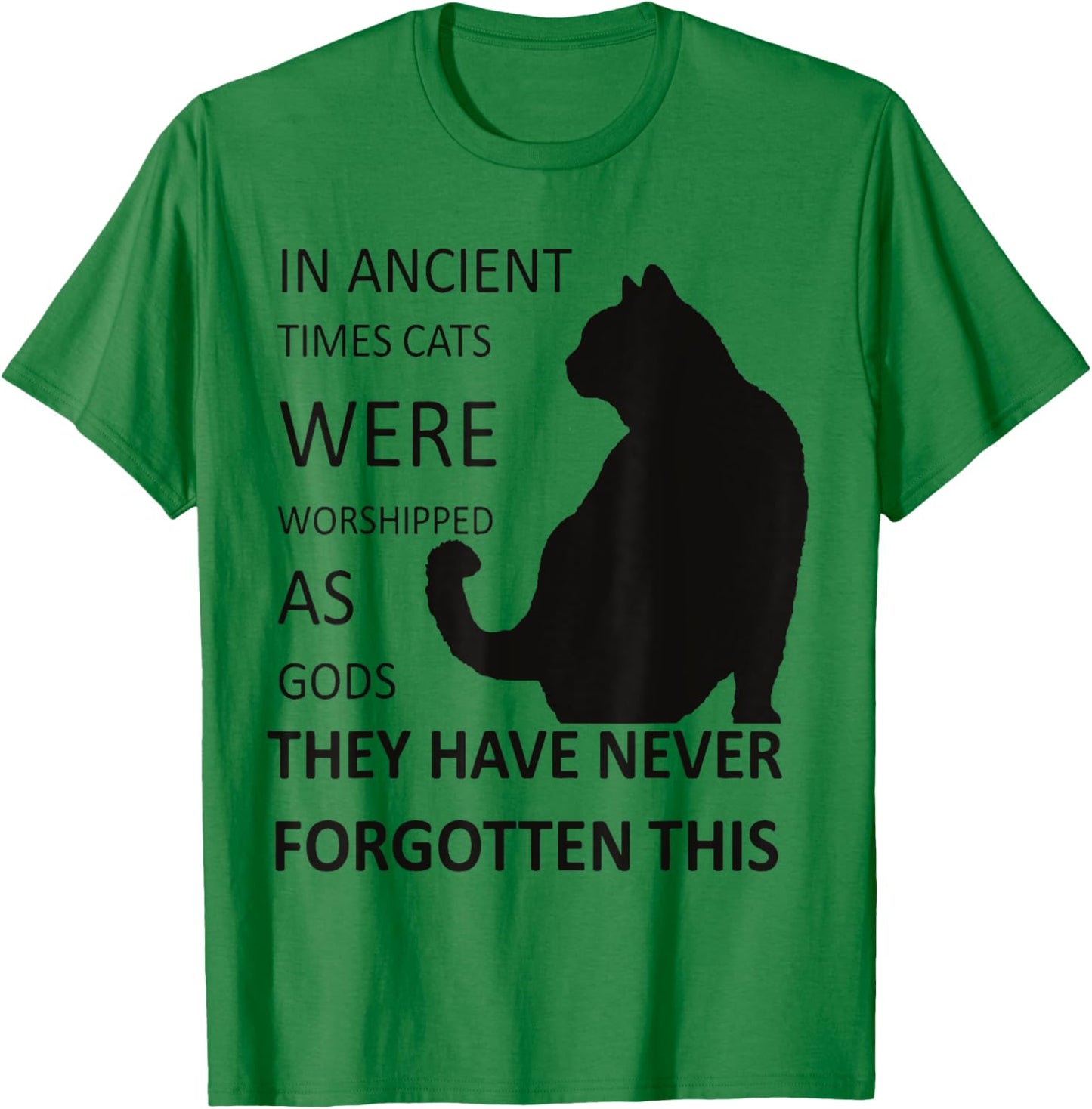 In Ancient Times Cats Were Worshipped As Gods v1 T-Shirt - T-Shirt | Irish Green