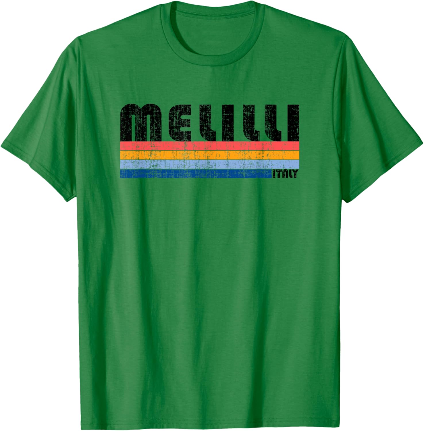 Melilli, Italy Retro 70s 80s Style T-Shirt - T-Shirt | Irish Green