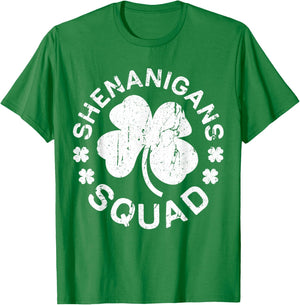 Shenanigans Squad Shirt Irish Men Women Kids St Patricks Day T-Shirt - T-Shirt | Irish Green