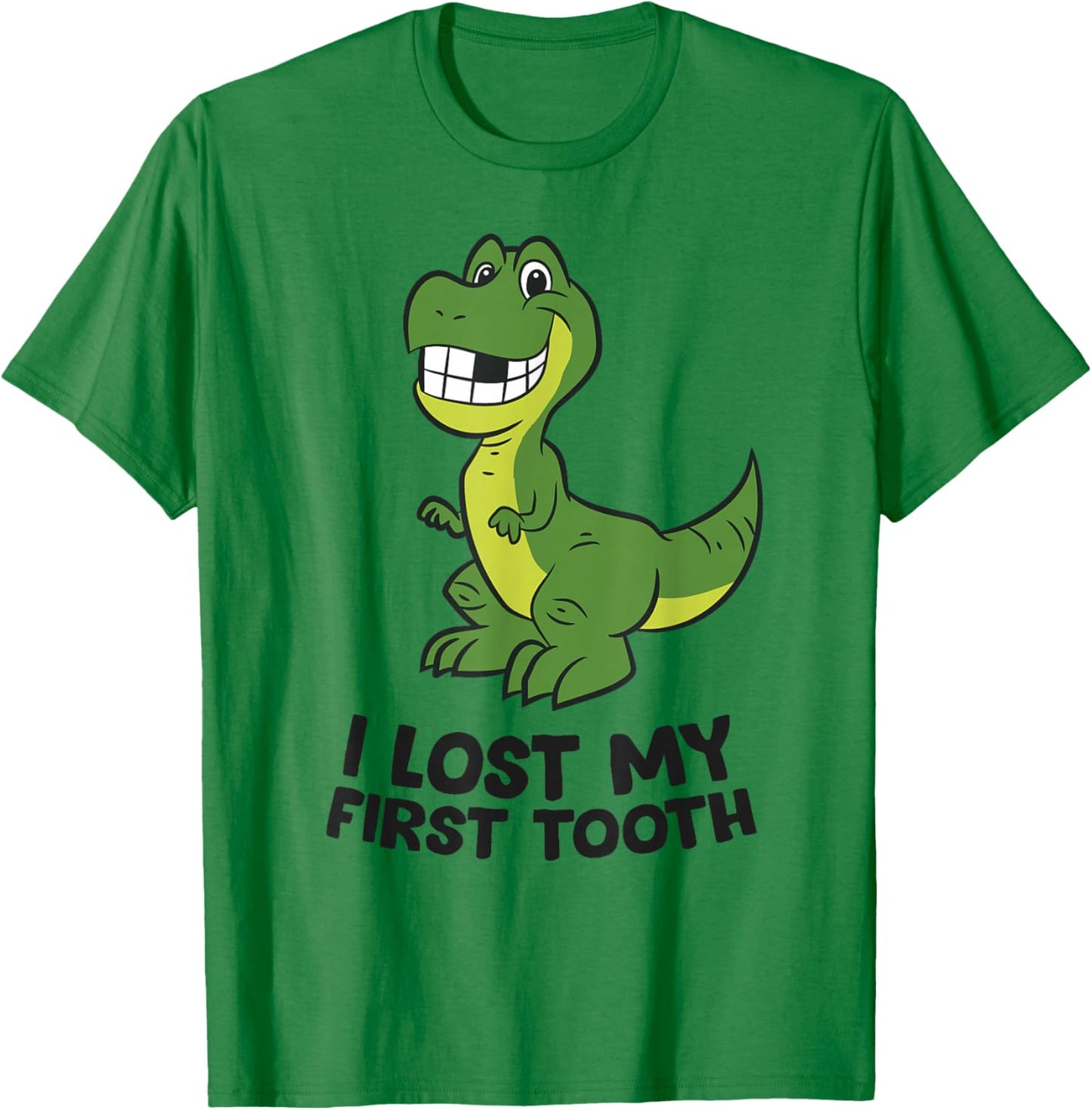 I Lost My First Tooth Kids Dinosaur Lost First Tooth T-Shirt - T-Shirt | Irish Green