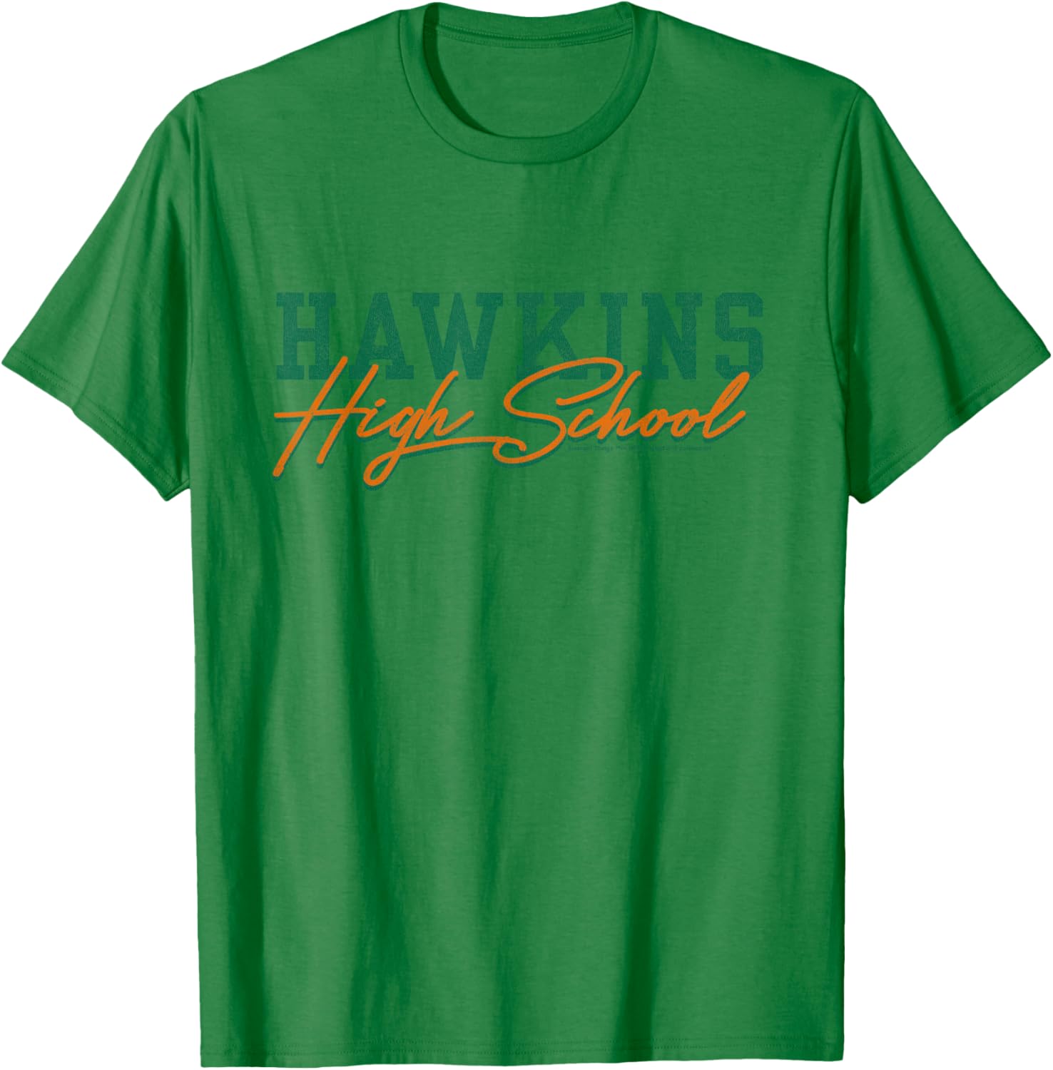 Stranger Things Hawkins High School Retro Logo T-Shirt - T-Shirt | Irish Green