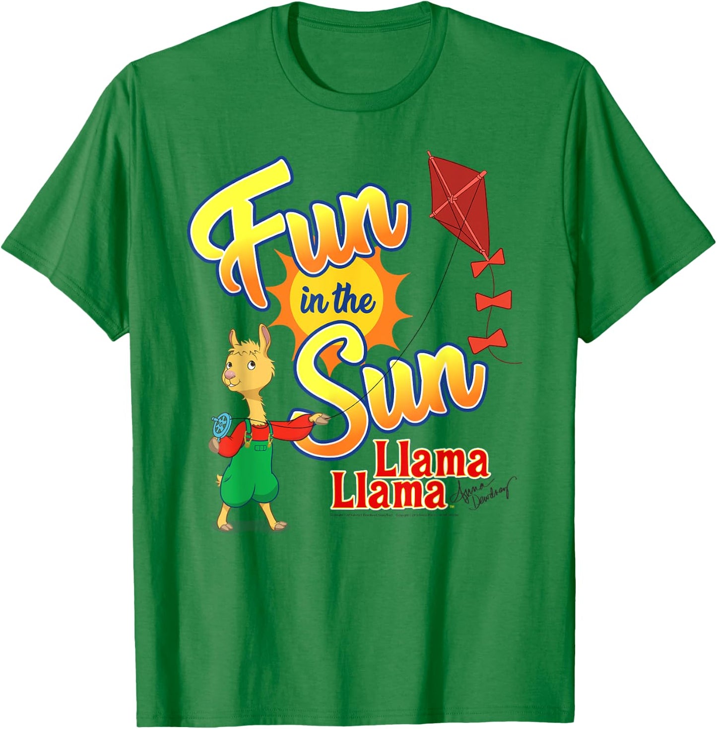 Llama Llama Red Pajama Netflix "Fun in the Sun" Shirt T-Shirt - T-Shirt | Irish Green