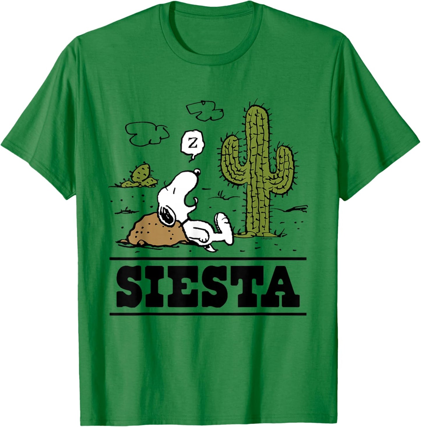 Peanuts - Snoopy Siesta Desert T-Shirt - T-Shirt | Irish Green