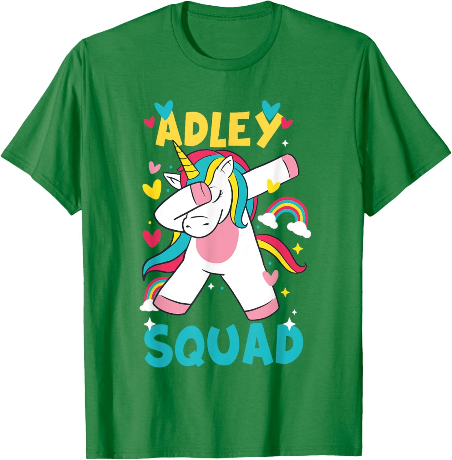 Adley Merch Unicorn Design T-Shirt - T-Shirt | Irish Green
