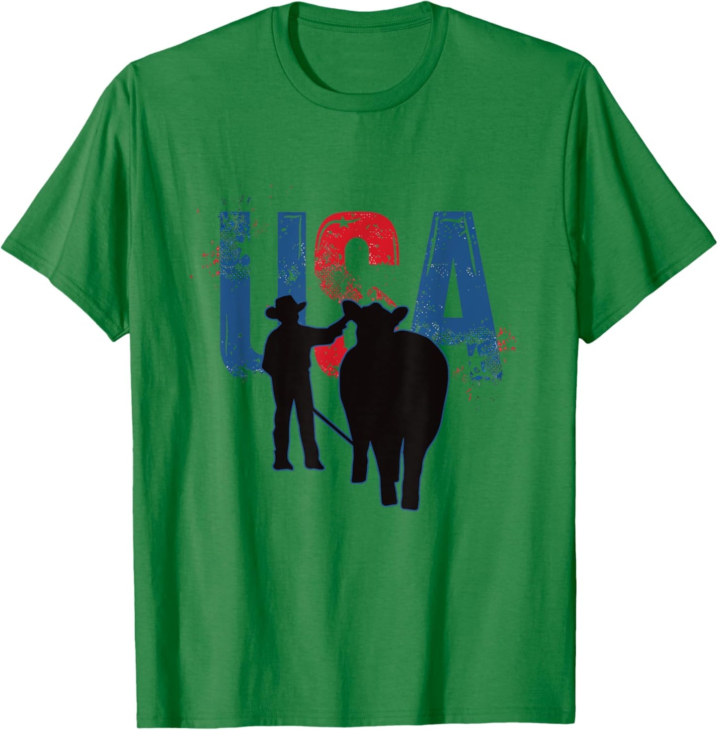 STOCK SHOW KID - Patriotic American USA Flag Farming T-Shirt - T-Shirt | Irish Green