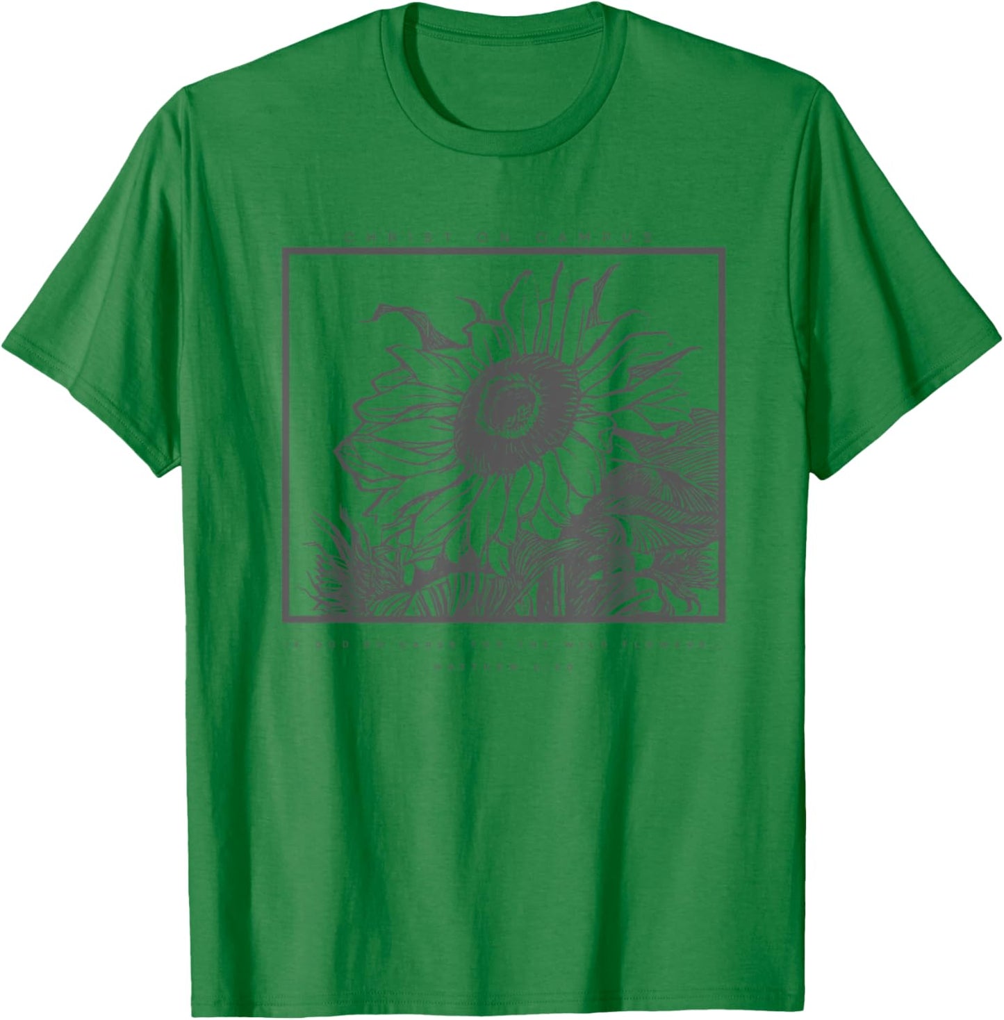 If He So Cares for the Wildflowers T-Shirt - T-Shirt | Irish Green