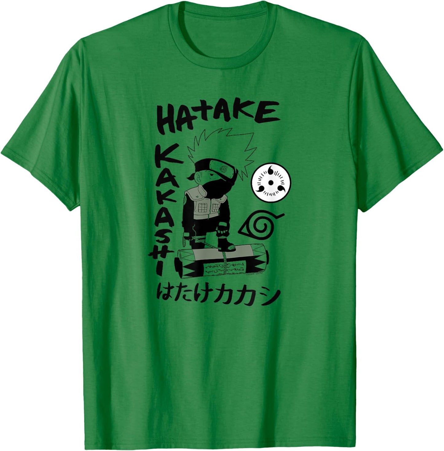 Naruto Shippuden Hatake Kakashi Chibi Drawing Anime T-Shirt - T-Shirt | Irish Green