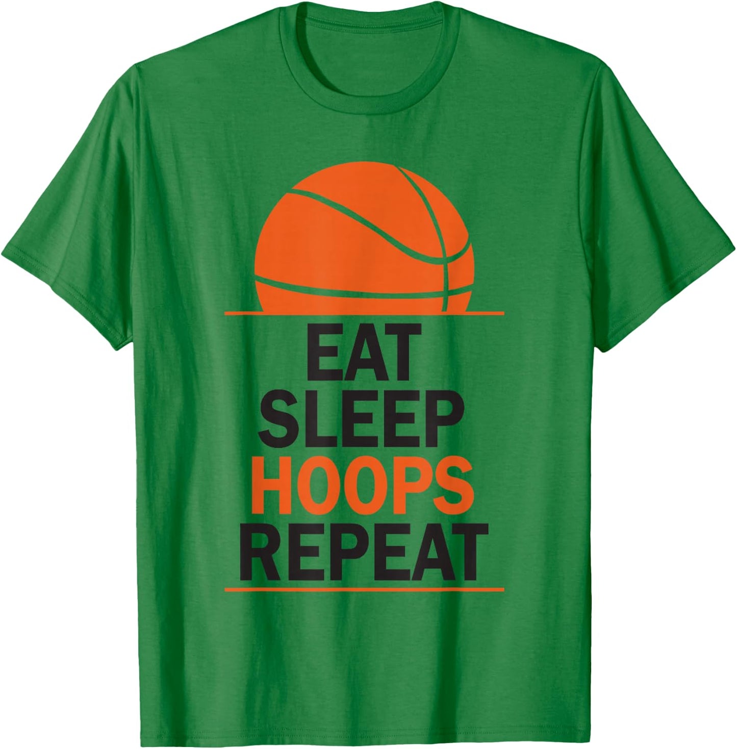 Eat Sleep Hoops Repeat for Basketball Team T-Shirt - T-Shirt | Irish Green