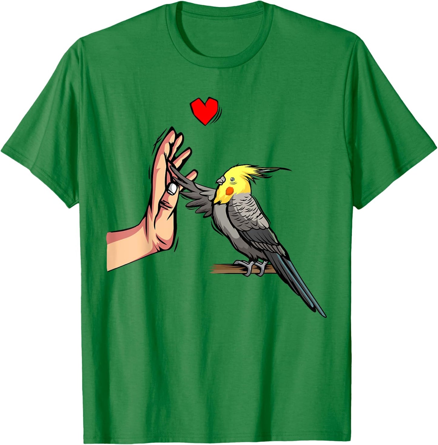 Cute Bird Lover and Gift Ideas Cockatiel Love Bird Lovers Women , White, Small T-Shirt - T-Shirt | Irish Green
