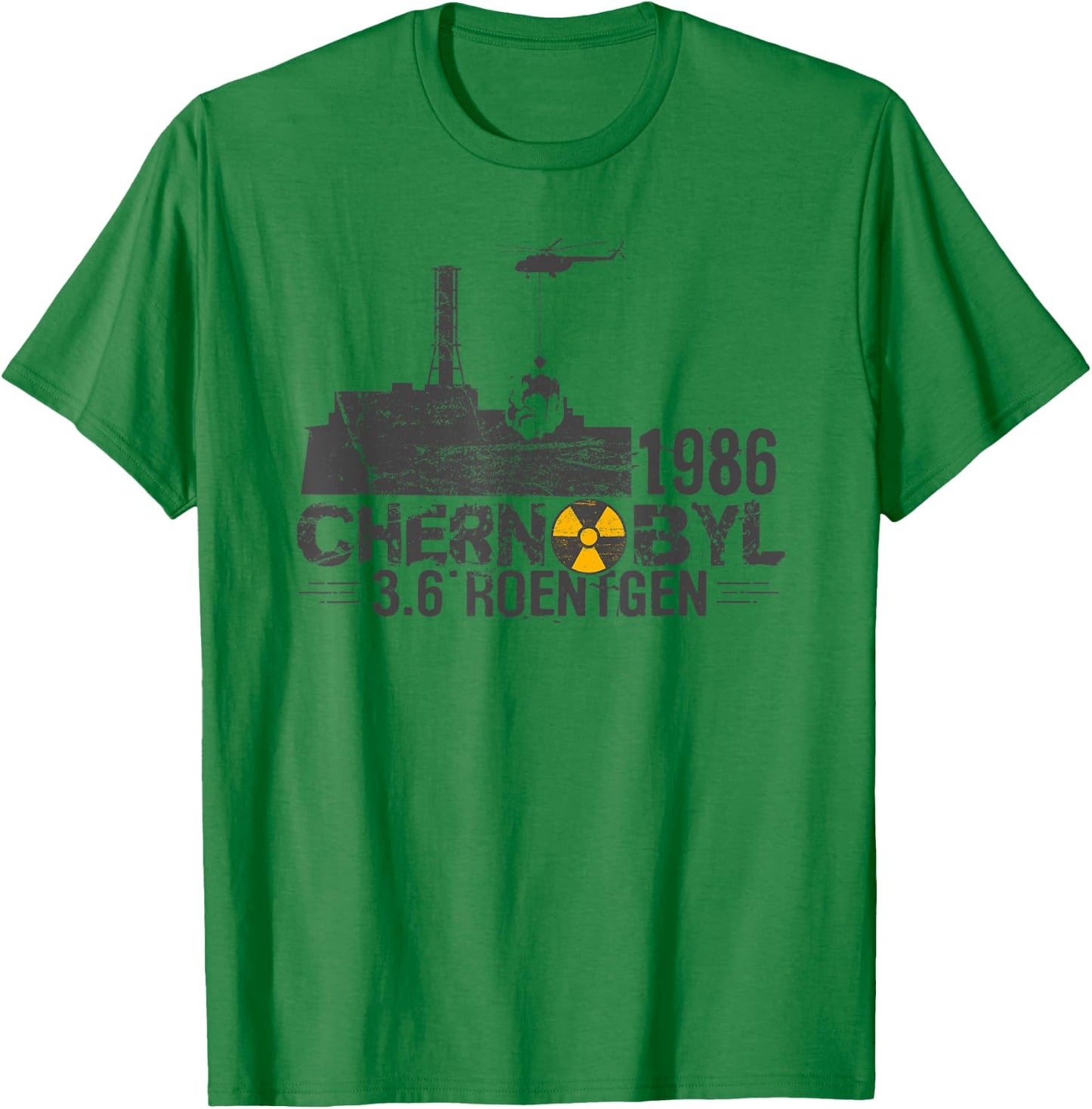3.6 Roentgen Chernobyl city catastrophe in 1986 t shirt T-Shirt - T-Shirt | Irish Green