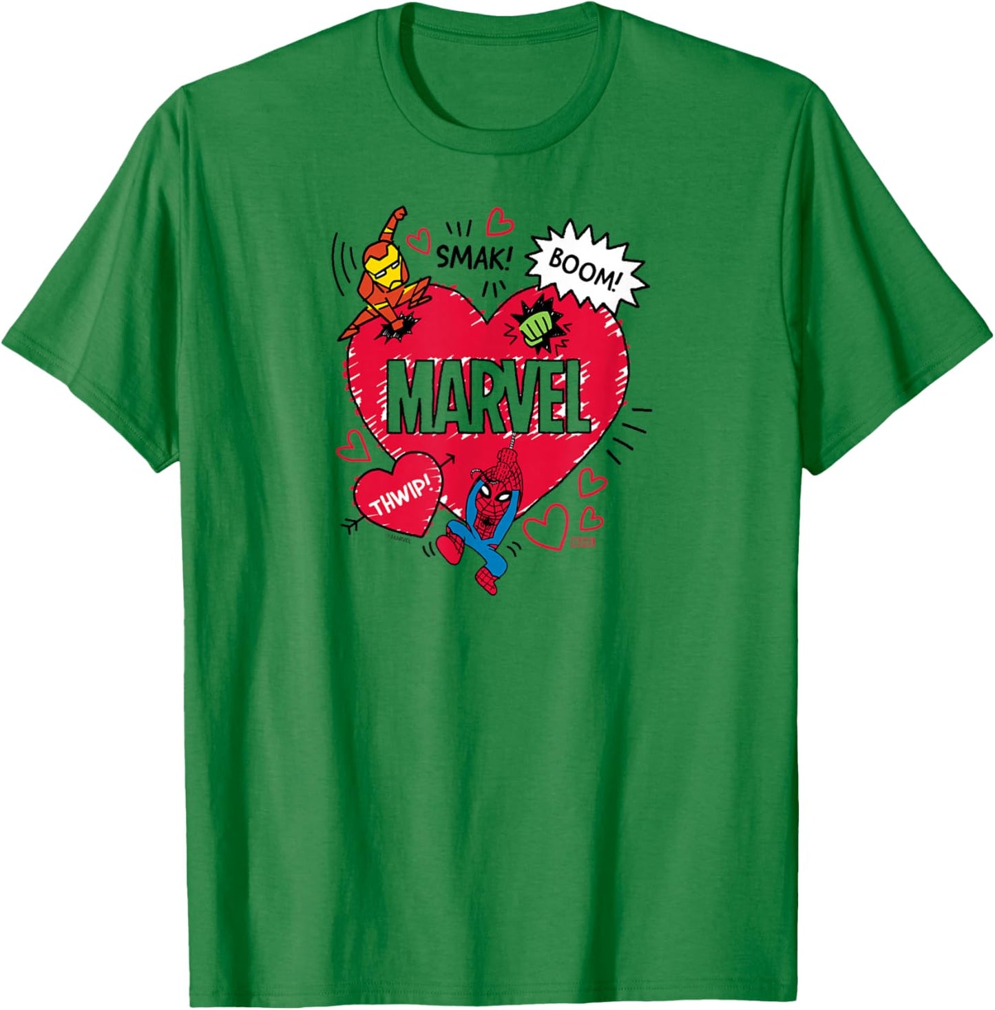 Marvel - Scribble Valentine's Day T-Shirt - T-Shirt | Irish Green