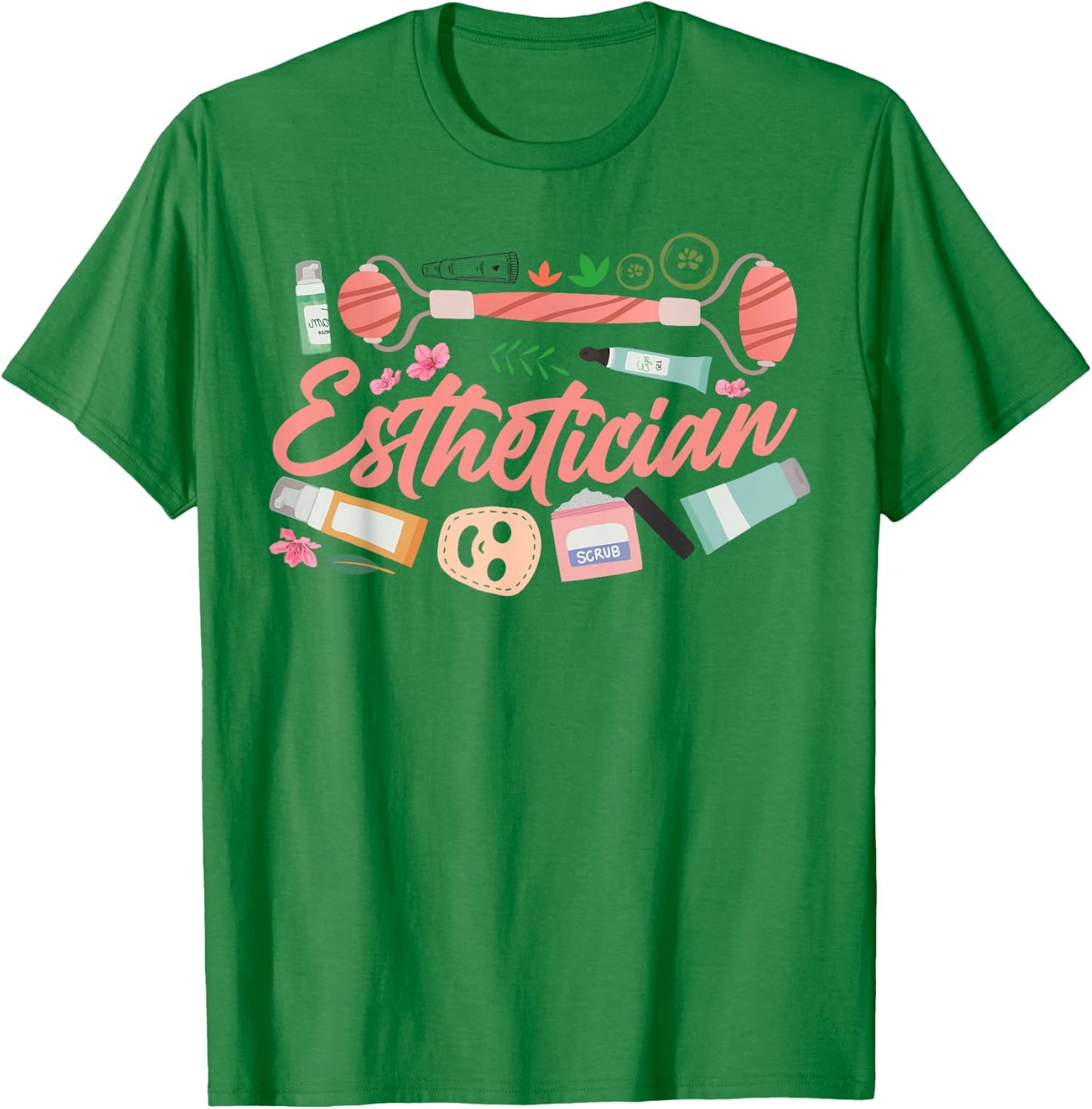 Cute Licensed Esthetician Skincare Beautician Esthetician T-Shirt - T-Shirt | Irish Green