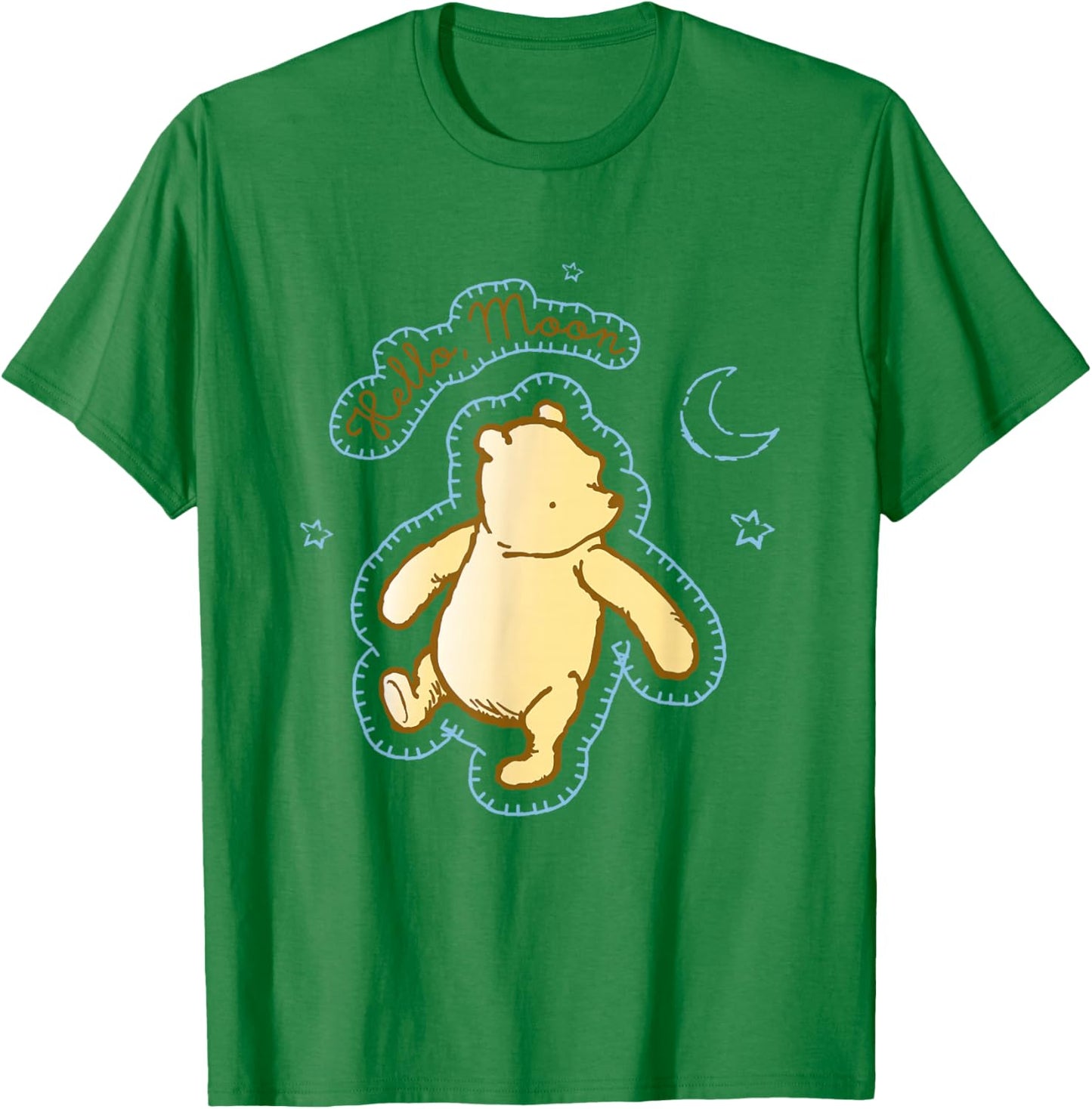 Disney Winnie the Pooh Hello Moon Bedtime Bear T-Shirt - T-Shirt | Irish Green