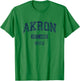 Akron Ohio Vintage Athletic Sports Design T-Shirt - T-Shirt | Irish Green