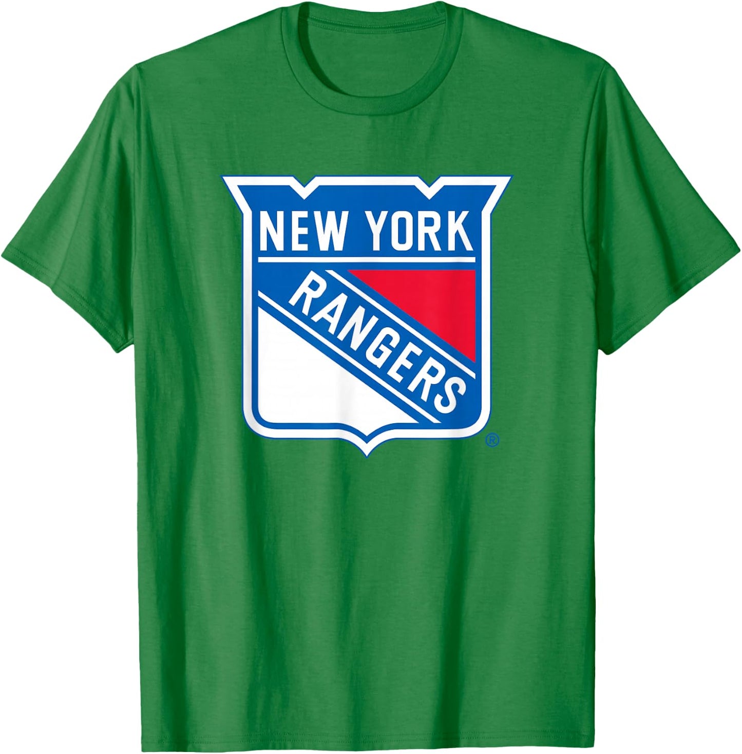 New York Rangers Icon Gray Officially Licensed T-Shirt - T-Shirt | Irish Green