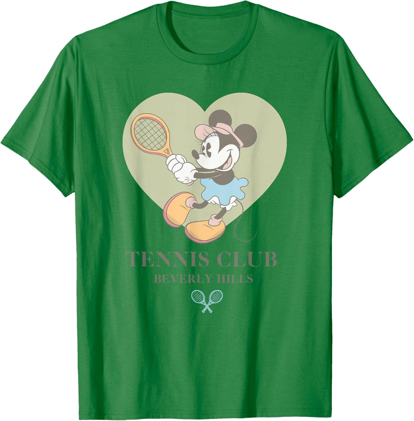 Disney Minnie Mouse Tennis Club Beverly Hills Vintage Logo T-Shirt - T-Shirt | Irish Green