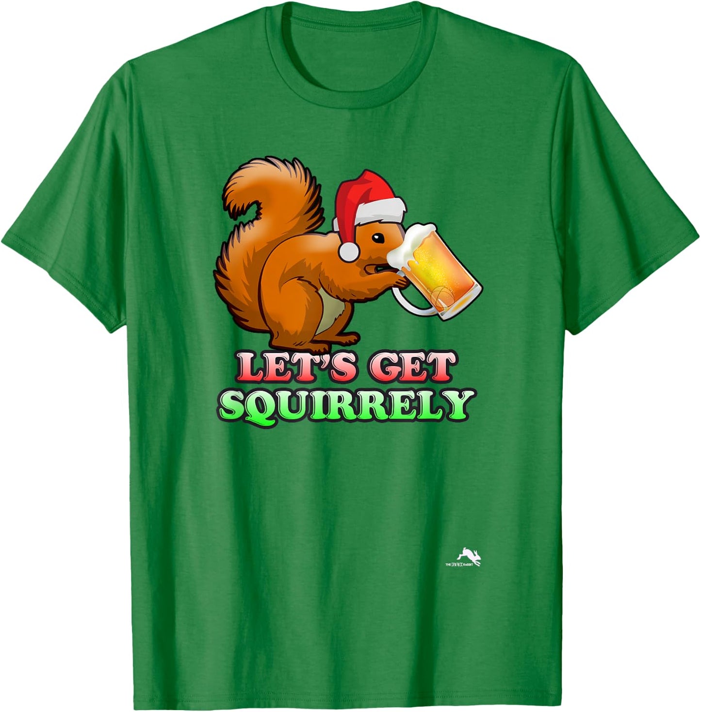 Let's Get Squirrely Christmas Squirrel T-Shirt - T-Shirt | Irish Green