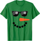 Snowman Shirt Glasses Boys Kids Toddlers Christmas Winter T-Shirt - T-Shirt | Irish Green