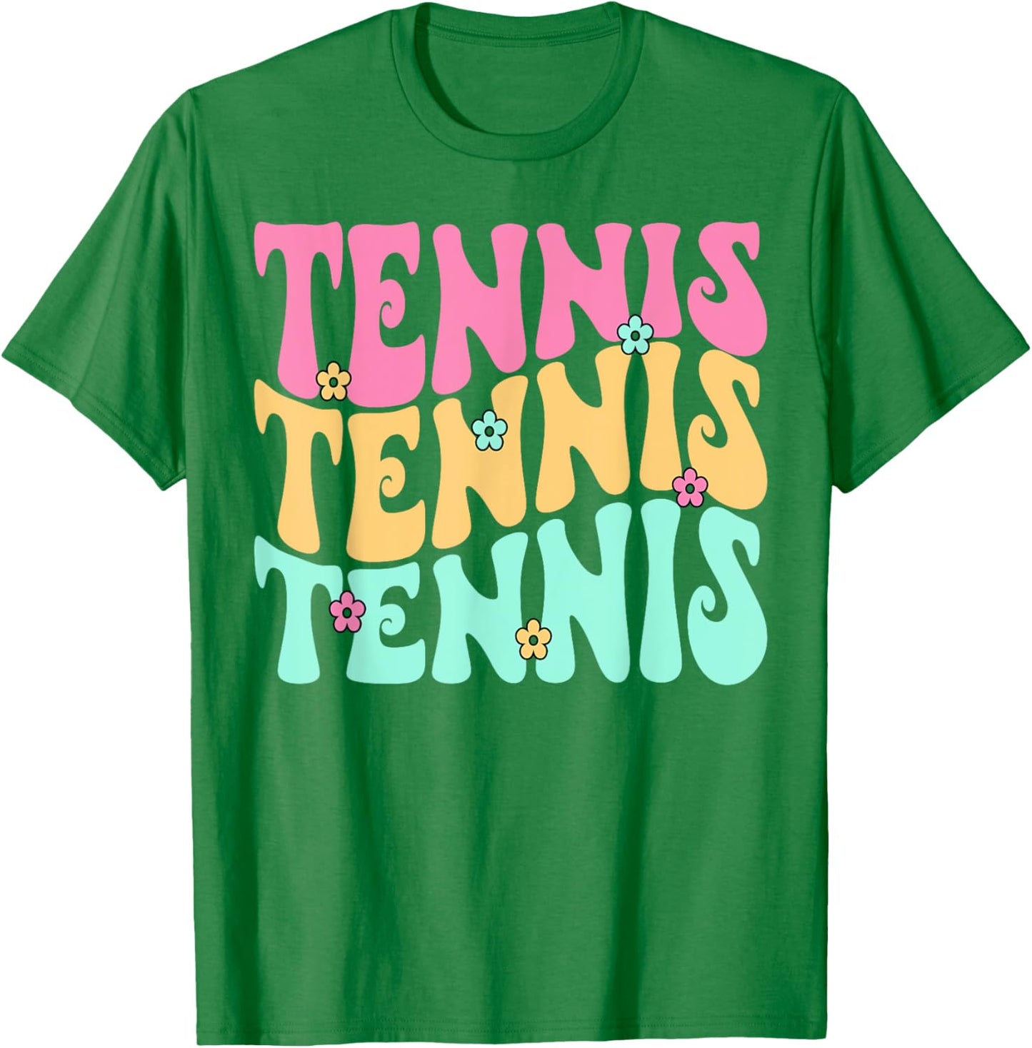 Tennis Retro for Girls Women Teen Kids Game Match Practice T-Shirt - T-Shirt | Irish Green