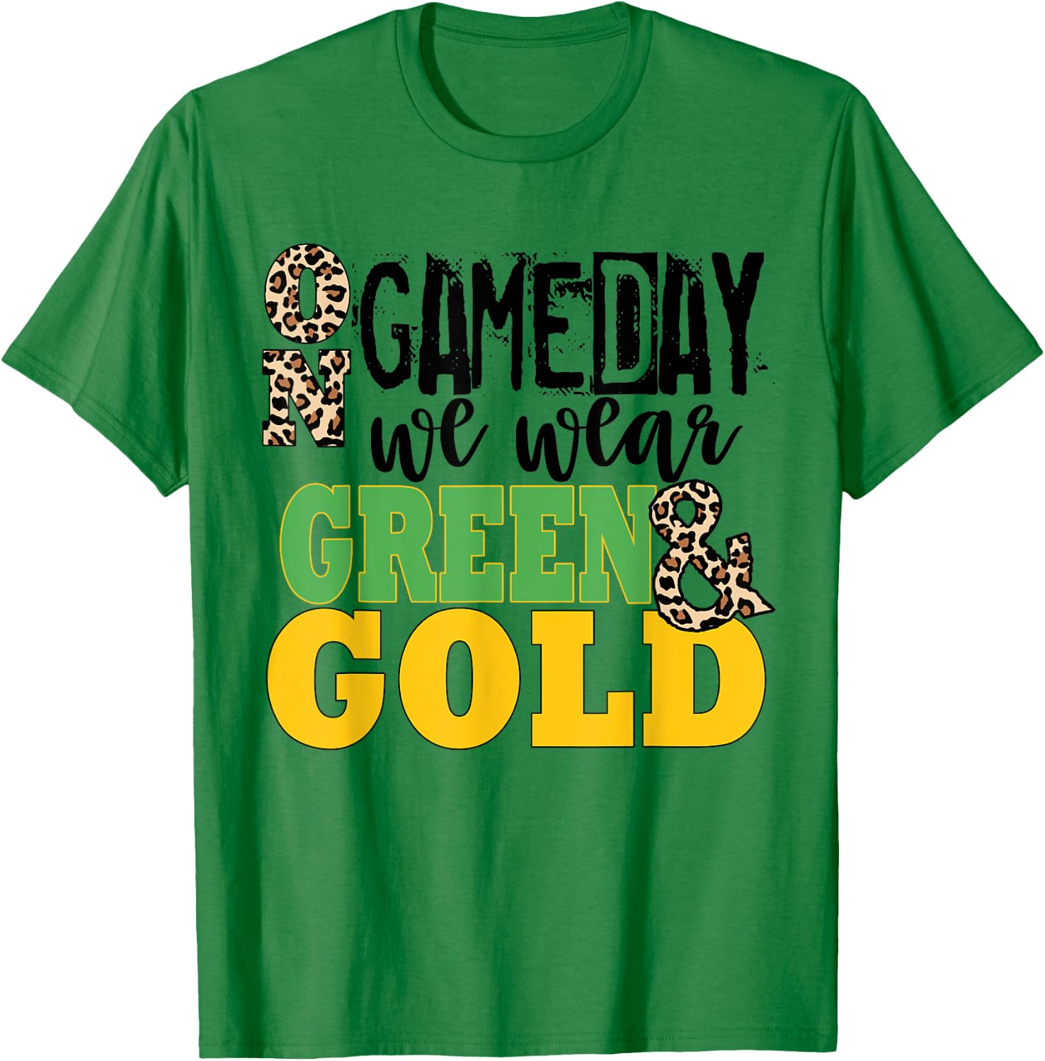 We Wear Green And Gold School Spirit T-Shirt - T-Shirt | Irish Green