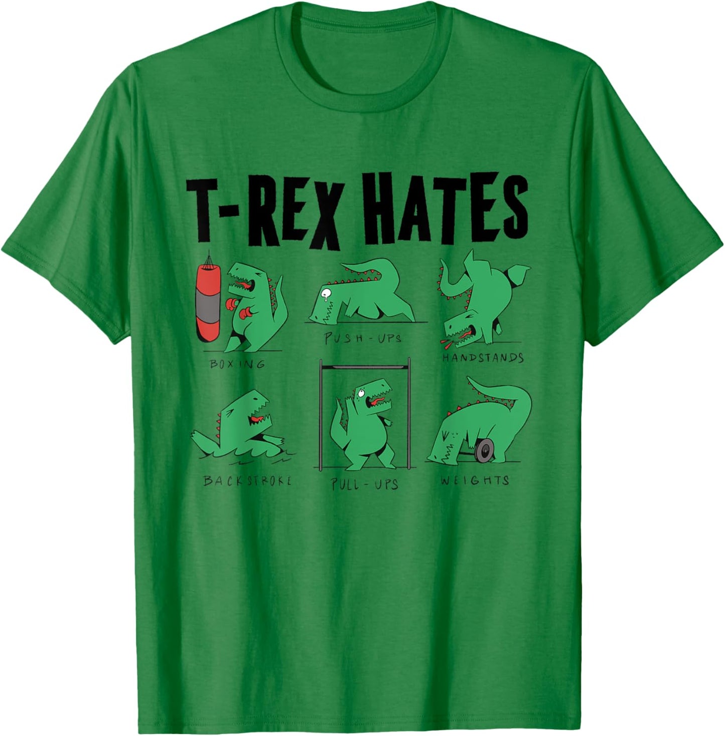The struggle is real funny T-Rex gym workout T-Shirt - T-Shirt | Irish Green